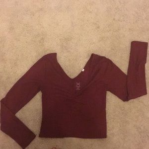 Long sleeve crop top